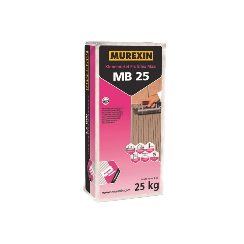 Murexin MB 25 profiflex Maxi középágyazású ragasztóhabarcs - 25 kg
