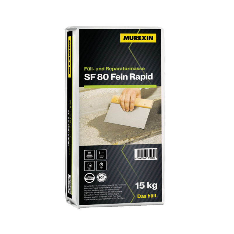 Murexin SF 80 Fein Rapid Gyors kitöltő- és javítóanyag finom 15 kg
